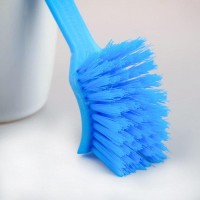 Щётка для посуды с изогнутой ручкой Доляна, 3×4×20 см, МИКС