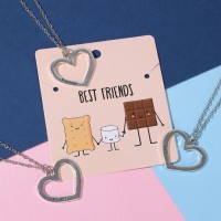 Кулоны парные «Троица», 45 см, цвет серебро