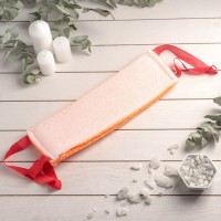 Губка для тела жёсткая «Банный скраб», 37×12 см, цвет МИКС