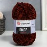 Пряжа "Dolce" 100% микрополиэстер 120м/100гр (775 шоколад)