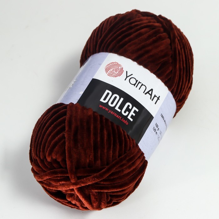 Пряжа "Dolce" 100% микрополиэстер 120м/100гр (775 шоколад)
