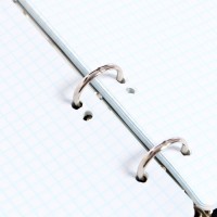 Тетрадь на кольцах Calligrata A5, 80 листов, в клетку, обложка ПВХ, чёрная