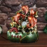 Фонтан настольный от сети, подсветка "Три карпа" 32х29х19 см