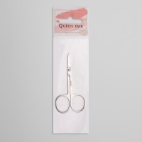 Ножницы маникюрные, прямые, зауженные, 9 см, цвет серебристый