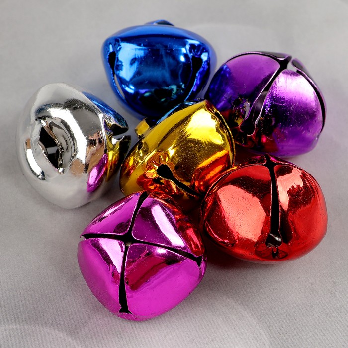 Бубенчики, набор 12 шт., размер 1 шт. - 2.5×2.5 см