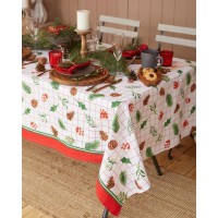 Скатерть новогодняя "Доляна" New Year 146х110см, 100%хл, рогожка 164 г/м2