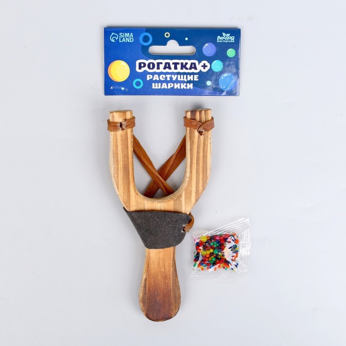 Детское оружие деревянное «Рогатка и растущие шарики», 15 см Детское оружие деревянное «Рогатка и растущие шарики», 15 см
