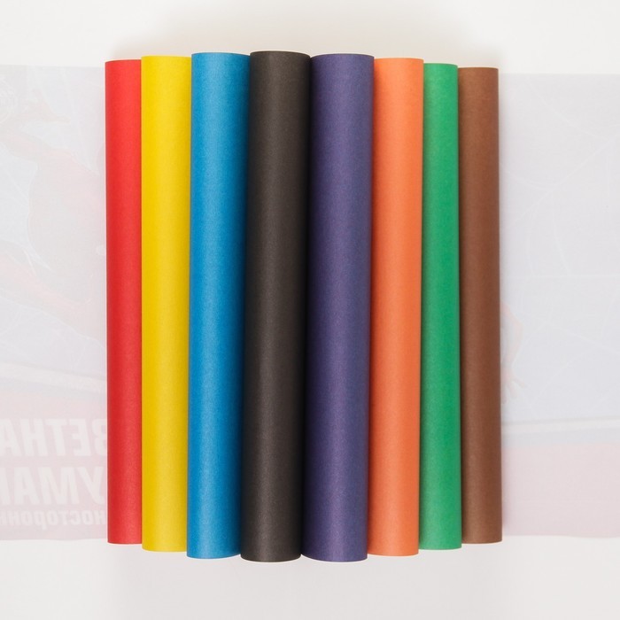 Бумага цветная односторонняя «Человек-паук», А4, 8 листов, 8 цветов, Человек-паук