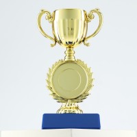 Кубок под нанесение 057, наградная фигура, золото, подставка пластик, 14 см