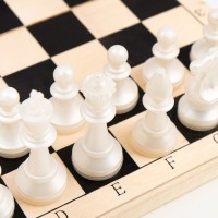 Шахматы "Пешка" (доска дерево 29х29 см, фигуры пластик. король h=7.2 см, пешка h=4 см)