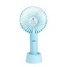 Портативный ручной вентилятор Luazon LOF-02, 3 скорости, на аккумуляторе, 800 мАч, бирюзовый