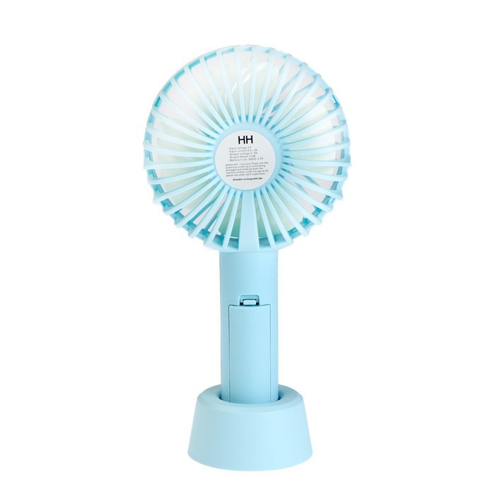 Портативный ручной вентилятор Luazon LOF-02, 3 скорости, на аккумуляторе, 800 мАч, бирюзовый