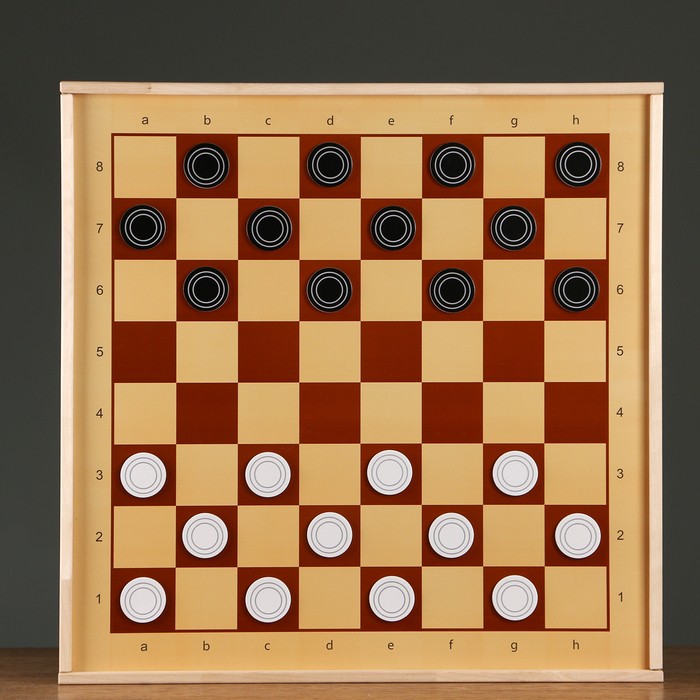 Демонстрационные магнитные шашки, 34 шт, d=5.5 см, толщина 4 мм