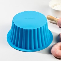 Форма для выпечки Доляна «Рифлёный круг», d=18,5 cм, цвет МИКС