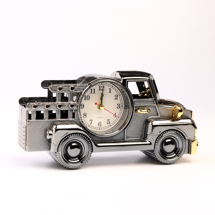 Часы - будильник настольные «Грузовичок», дискретный ход, d-6.5 см, 11×22.5 см, АА