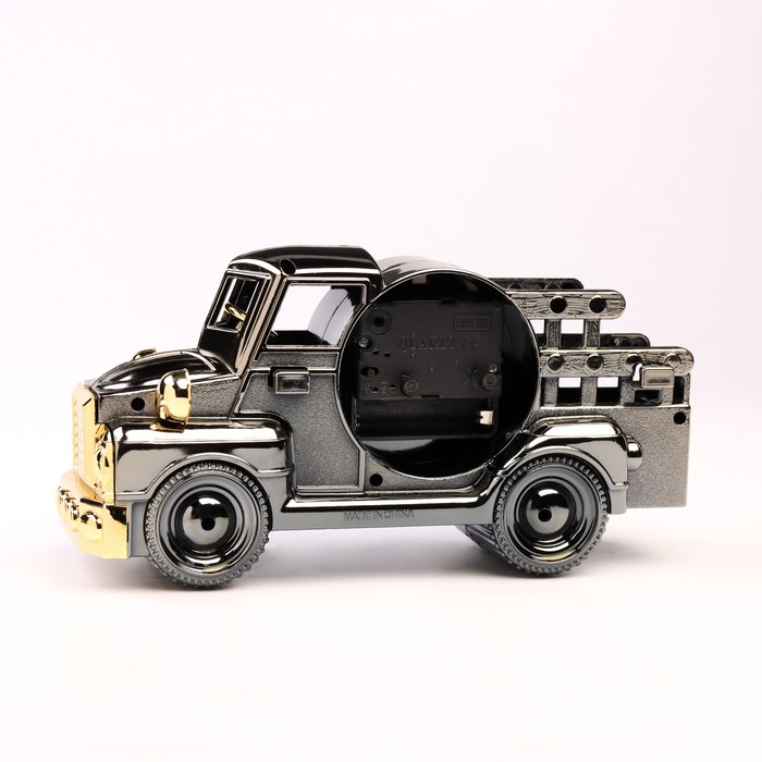 Часы - будильник настольные «Грузовичок», дискретный ход, d-6.5 см, 11×22.5 см, АА