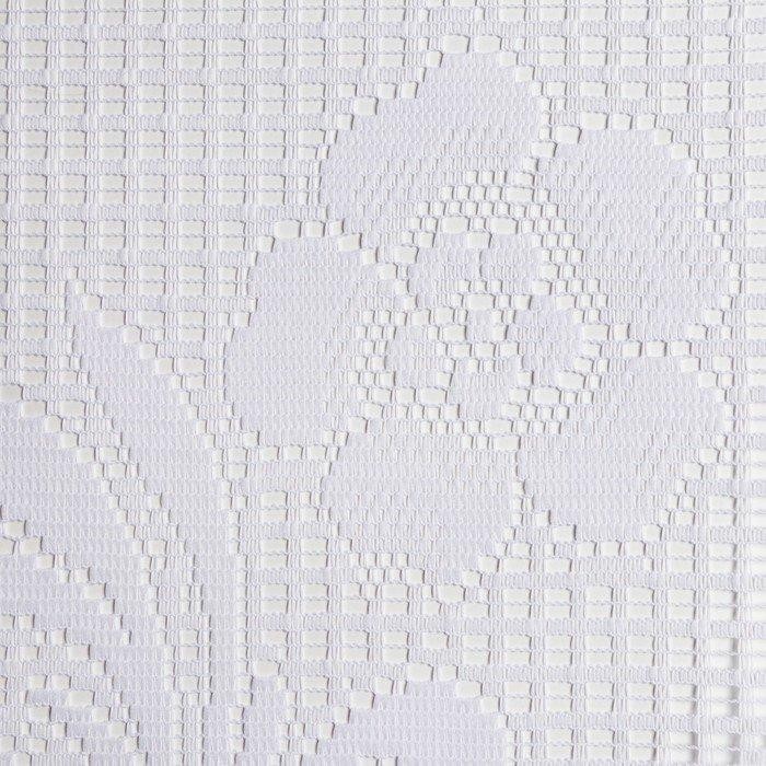 Тюль на кухню со шторной лентой, 155х220 см, цвет белый, 100% полиэстер Тюль на кухню со шторной лентой, 155х220 см, цвет белый, 100% полиэстер