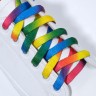 Шнурки для обуви, пара, плоские, 8 мм, 90 см, разноцветные Шнурки для обуви, пара, плоские, 8 мм, 90 см, разноцветные