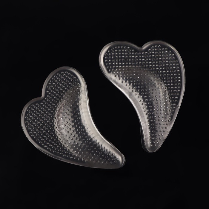 Супинаторы для обуви, на клеевой основе, силиконовые, 10×7 см, пара, прозрачные