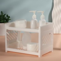 Органайзер для хранения, 2 секции, 24.2×15×16.7 см, белый