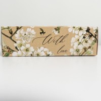 Коробка для макарун, кондитерская упаковка «With Love», 18 х 10.5 х 5.5 см