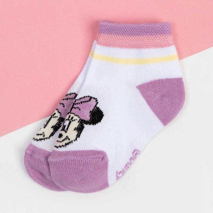 Носки Минни Маус, белый, 14-16 см