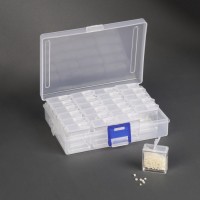 Органайзер для хранения мелочей, 24 баночки, 13×10×3.5 см, прозрачный