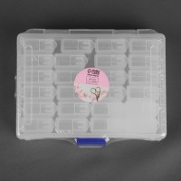 Органайзер для хранения мелочей, 24 баночки, 13×10×3.5 см, прозрачный