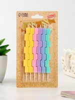 Свечи для торта «Тетрис», 6 шт., разноцветные