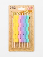 Свечи для торта «Тетрис», 6 шт., разноцветные