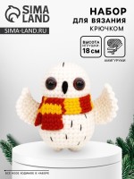 Набор для вязания игрушки «Белая сова»,18 см, амигуруми