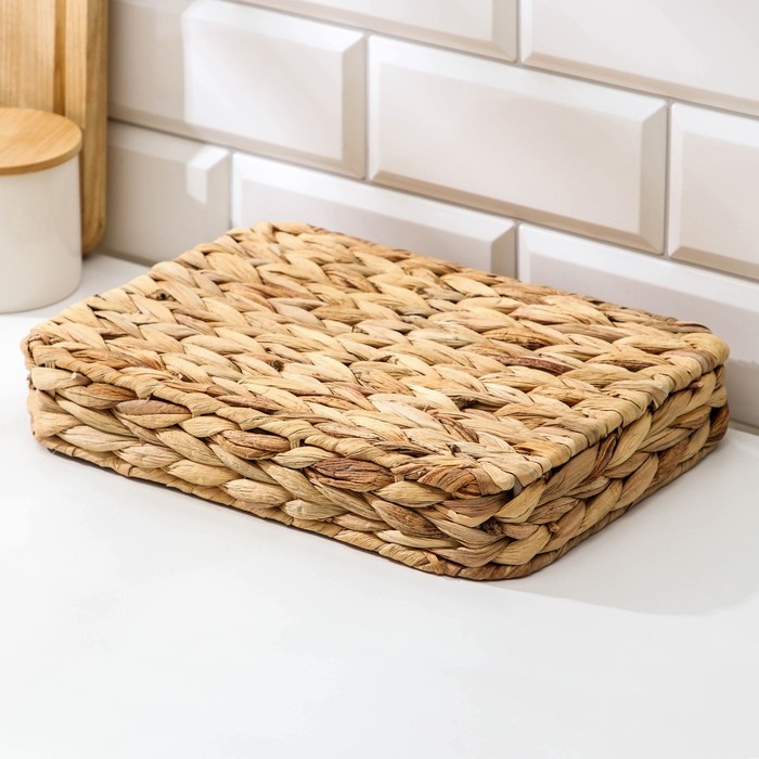 Корзинка для подачи Доляна «Камыш», 28×20×5 см, из соломы