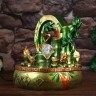 Фонтан настольный от сети, подсветка "Бамбук и слитки" 31,5х32х20,5 см