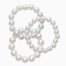 Браслет «Бусины жемчуга», набор 3 шт. №10.12.14, белый