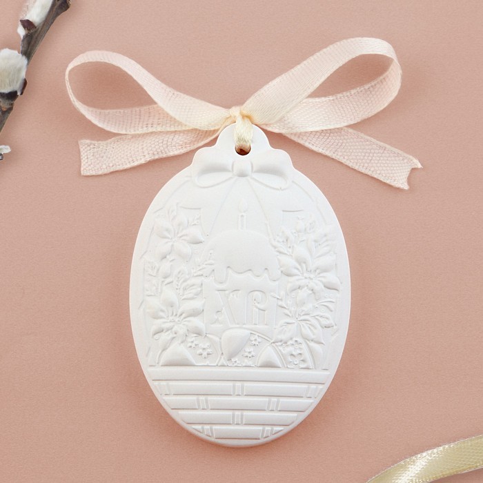 Гипсовое аромасаше «Пасхальная композиция», аромат персик, 1.5 х 4.8 х 7 см.