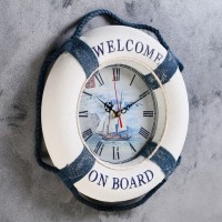 Часы настенные, серия: Море, "Стаксель", плавный ход, 30 х 30 см