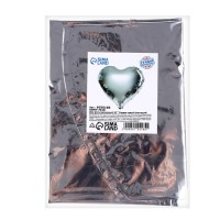 Шар фольгированный 18" "Сердце - серебро" 1 шт.