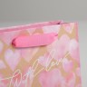 Пакет крафтовый горизонтальный «With love», MS 23 × 18 × 10 см