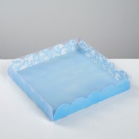 Коробка для кондитерских изделий с PVC-крышкой «От всего сердца», 18 × 18 × 3 см