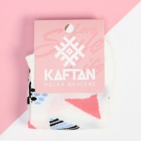 Носки KAFTAN "Абстракция", р-р 36-39, цв. белый