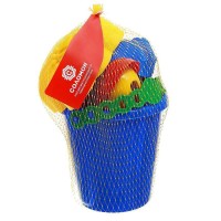 Набор для игры в песке №44: ведёрко, 3 формочки, грабельки, лопатка, МИКС