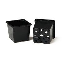 Горшок для рассады, 180 мл, 7 × 7 × 6,5 см, чёрный, Greengo