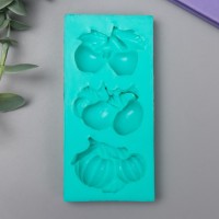 Молд силикон "Тыква, яблоки и репа" 3 предмета 5,4х11 см