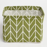 Текстильная корзинка Доляна, зелёная, 12×15×20 см
