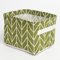 Текстильная корзинка Доляна, зелёная, 12×15×20 см