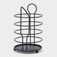 Сушилка для столовых приборов Доляна, 17×10.5×10.5 см, чёрная