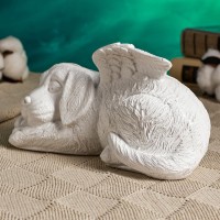 Копилка "Песик ангел" 21х12см, белый