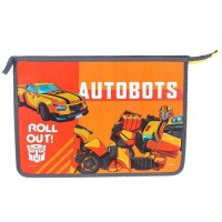 Папка д/тетрадей А4 молния сверху, эффект металлик, Трансформеры