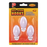 Крючки самоклеящиеся, круглые, с системой бесследного удаления, набор, 5×3 см, 3 шт.