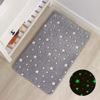 Коврик для ванной и туалета Доляна «Светящиеся звёзды», 50×80 см, серый